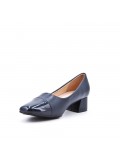 Leatherette pump with heels