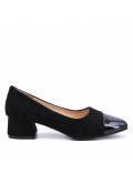 Two-material low heel pump