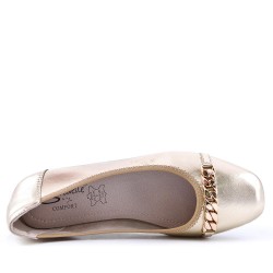 Ballerine confort en cuir