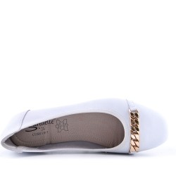 Ballerine confort en cuir