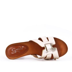 Women's heeled clog sandal