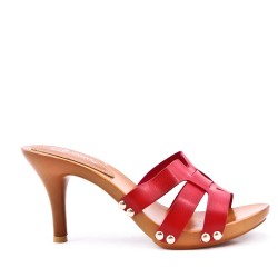 Women's heeled clog sandal