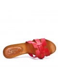 Women's heeled clog sandal