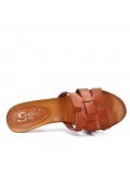 Women's heeled clog sandal