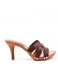 Women's heeled clog sandal