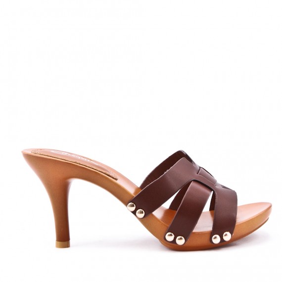 Women's heeled clog sandal