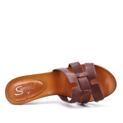 Women's heeled clog sandal