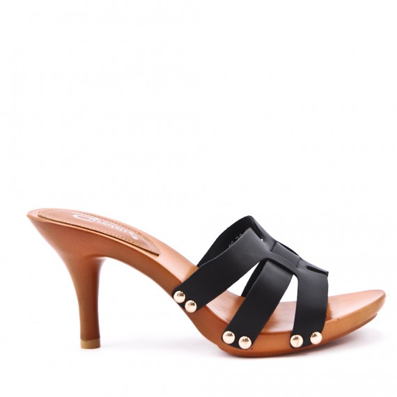 Women's heeled clog sandal