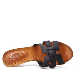 Women's heeled clog sandal