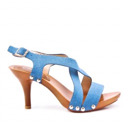 Women's heeled clog sandal