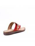 Comfort sandal in faux leather