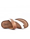 Comfort sandal in faux leather