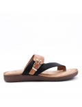 Comfort sandal in faux leather