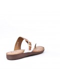 Comfort sandal in faux leather