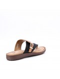 Comfort sandal in faux leather