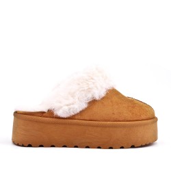 Women's faux fur slipper