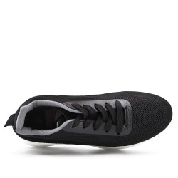 Men's textile lace-up basket