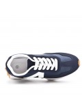 Zapatilla de material mixto con cordones