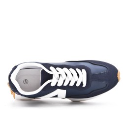 Zapatilla de material mixto con cordones