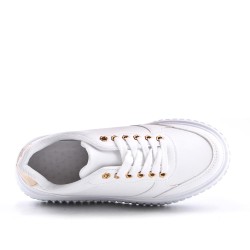 Faux leather sneakers for women