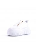 Faux leather sneakers for women