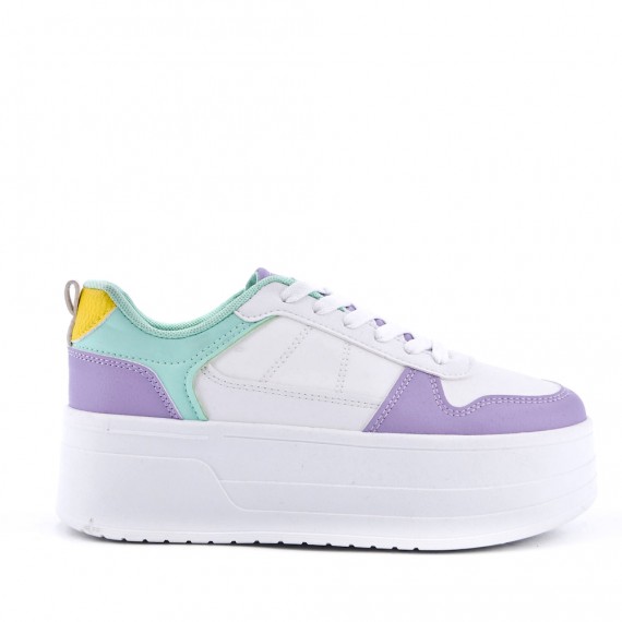 Faux leather sneakers for women