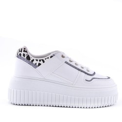 Basket en simili cuir pour femme