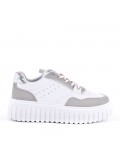 Faux leather sneakers for women