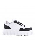 Faux leather sneakers for women