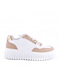 Faux leather sneakers for women