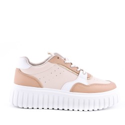 Zapatillas de piel sintética para mujer