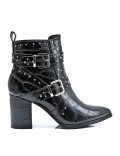 Faux leather ankle boot