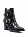 Faux leather ankle boot