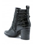 Faux leather ankle boot