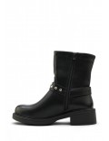 Faux leather ankle boot