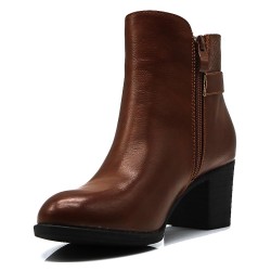 Faux leather ankle boot