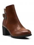 Faux leather ankle boot