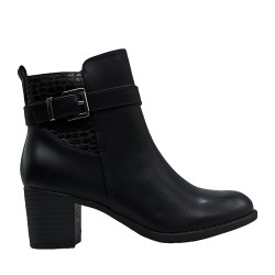 Faux leather ankle boot