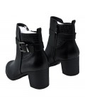 Faux leather ankle boot