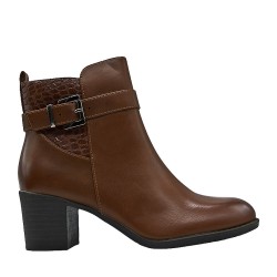 Faux leather ankle boot