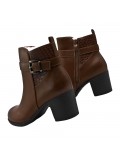 Faux leather ankle boot