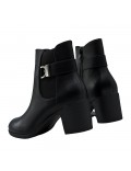 Faux leather ankle boot