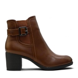 Faux leather ankle boot