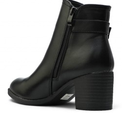 Faux leather ankle boot