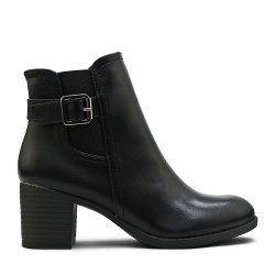 Faux leather ankle boot