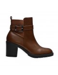 Faux leather ankle boot