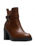 Faux leather ankle boot