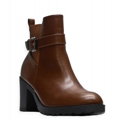 Faux leather ankle boot