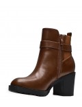 Faux leather ankle boot