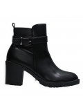 Faux leather ankle boot